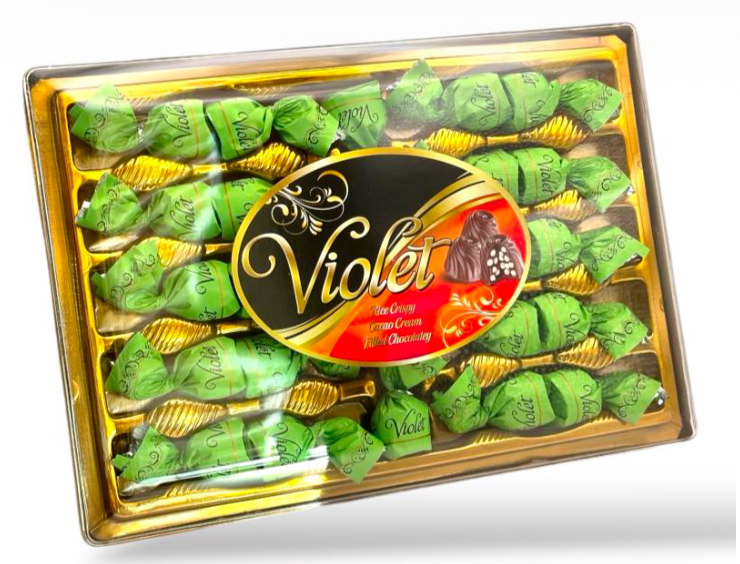 Violet Gift Chocolate Tray 11.64 Oz. (330g) x 12 Pcs. - VLT-002