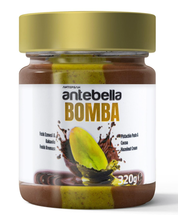 Antebella Bomba Pistachio & Chocolate Spread 70% Pistachio 11.3 oz (320 g) x 12 pcs