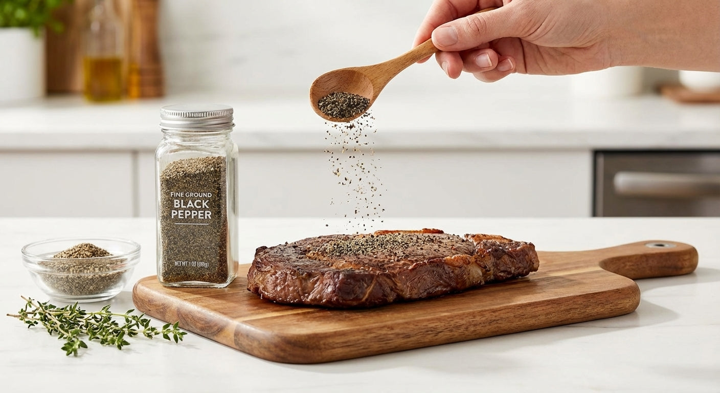 Sanita Spices Black Pepper Powder 28 Mesh Fancy 50lb - 1107