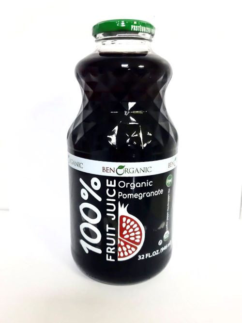 BEN ORGANIC 100% POMEGRANATE JUICE 32 FL.OZ. 6/cs - BO600