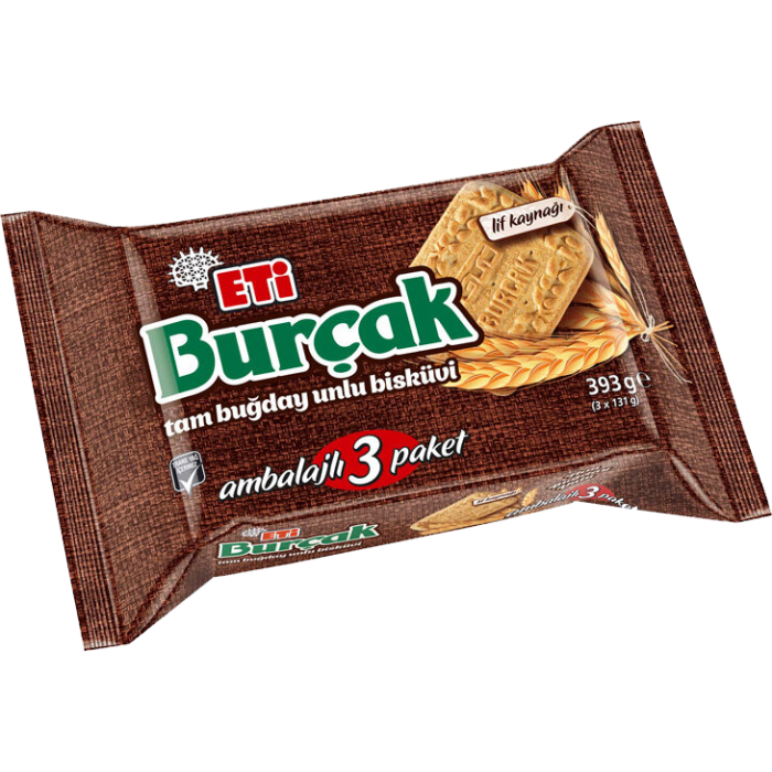 ETI Burcak 3lu Paket Whole Wheat - Tam Bugday 393gr 1cs/14pcs