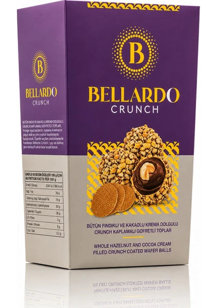 Bellardo Hazelnut Crunch Chocolate Wafer 5.30 Oz.(120g) x 12 Pcs.