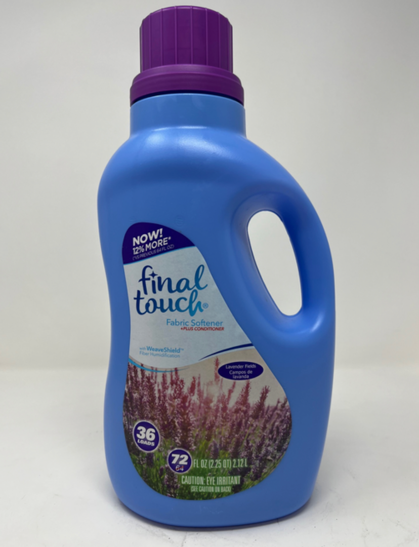 FINAL TOUCH FABRIC SOFTNER | 72 OZ x 6 | LAVENDER FIELDS - FTF01