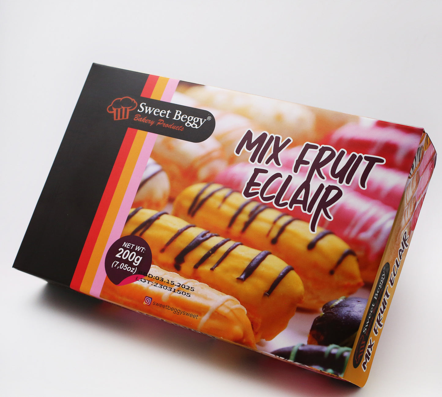 SB01 Eclair Mix Fruit Sweet Beggy 200g 1cs/12pcs