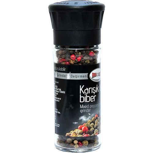 Bagdat Mixed Pepper Grinder/Karisik Tane Biber Degirmen K. Cam 6X45 Gr