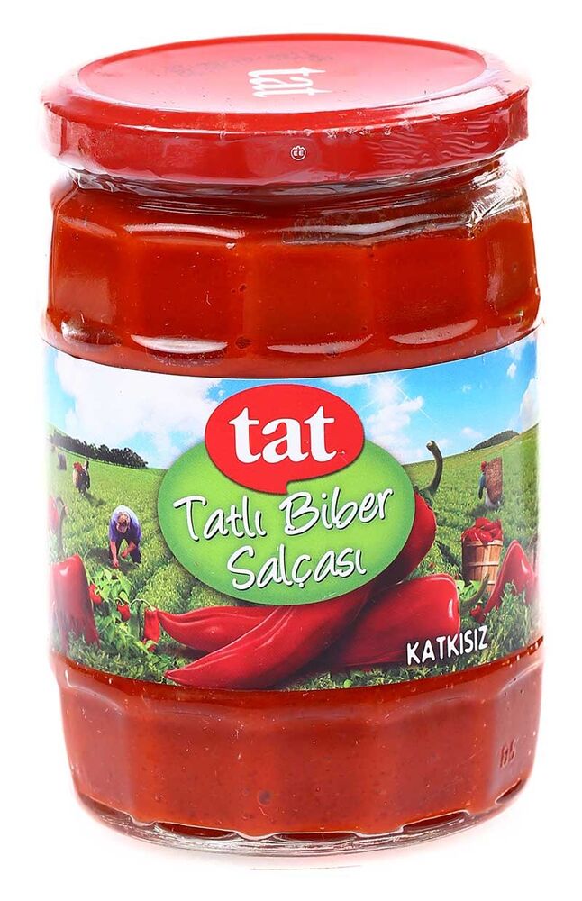 Tat Extra Quality Red Pepper (Tatli Biber) Paste Glass 580 Cc X 12