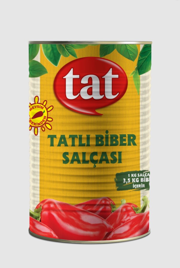 Tat Extra Quality Red Pepper Paste Can (Tatli Biber Salcasi) 4350Gr X 6