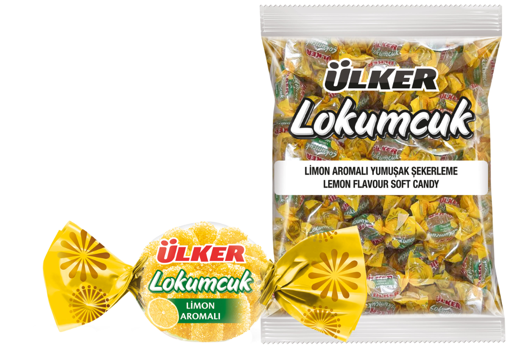 ULKER Lokumcuk Lemon Candy 1000g 1cs/5pcs