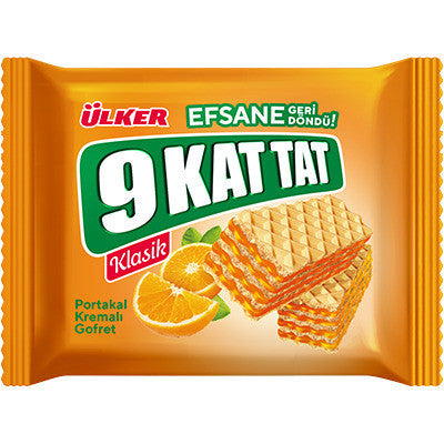 ULKER 9 Kat Tat Orange Wafer 39g 1cs/24pcs