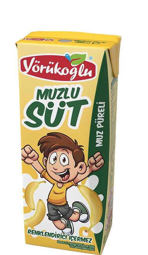 A1 YORUKOGLU Banana Milk 180ml 1cs/27pcs