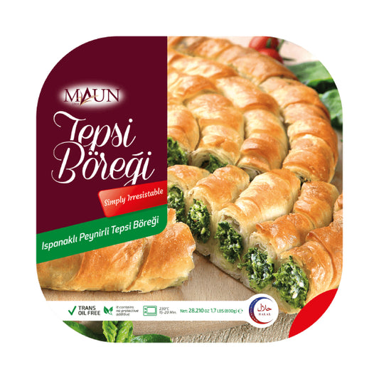 Maun Filo Pie With Spinach & Cheese 800 gr x 6pcs | Tepsi Borek Ispanak & PYN - MA017