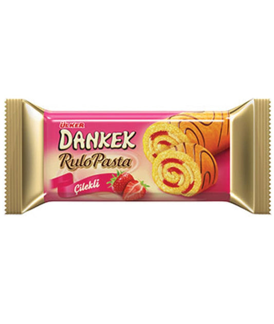 ULKER Dankek Strawberry Roll Cake 235g 1cs/8Pcs