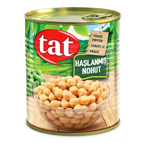 T2 TAT Boiled Chickpeas / Haslanmis Nohut 800g 1cs/12pcs