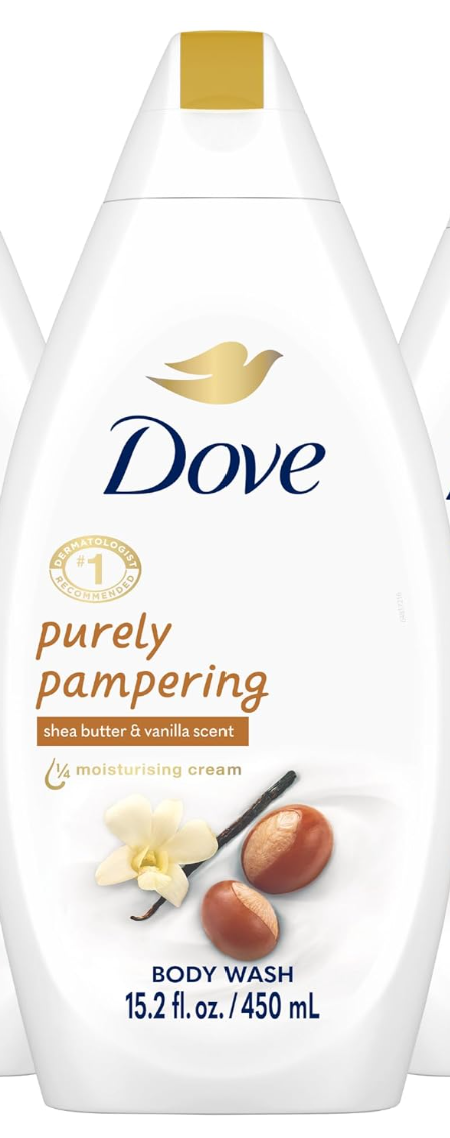 DOVE BODY WASH 15.2OZ (450 ML) PURELY PAMPERING X 12PCS - 450DBWPP