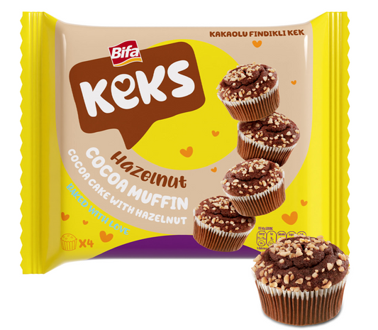 BIFA KEKS COCOA CAKE WITH HAZELNUT 200GR x 12pcs - BIF06