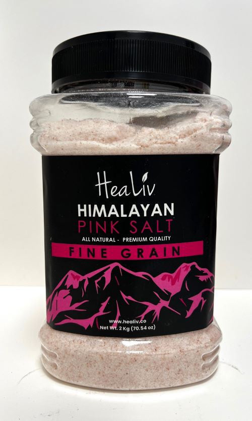 Himalayan Pink Salt Fine Grain Plastic Jar 2KGx4/CS - HIMS2000