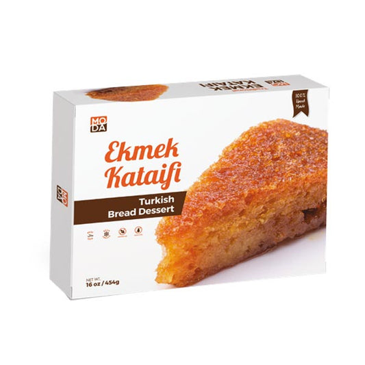 Moda Ekmek Kataifi, Turkish Bread Dessert in Syrup, Gift Pack, 12oz x 16pack - 100441