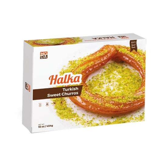 Moda Turkish Sweet Churros (Halka Tatlisi), Gift Pack, 6pcs, 16oz x 12pack - 100445