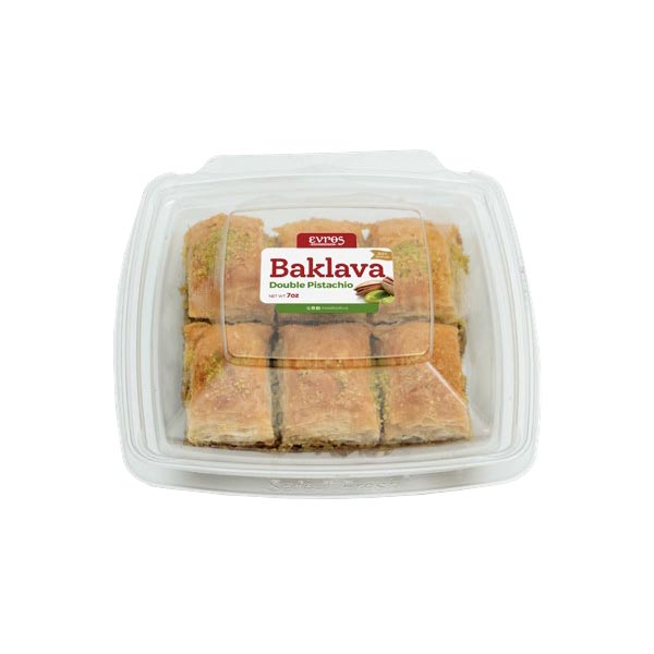 Moda Baklava with Double Pistachio, To Go Pack, 7oz, 6pcs x 24pack - 103001