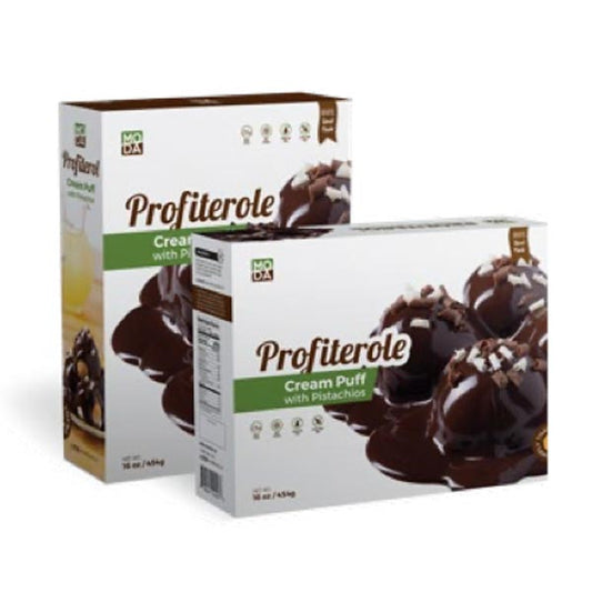 Moda Chocolate Profiterole with Pistachio, Gift Pack, 16oz x 12pack - 100521