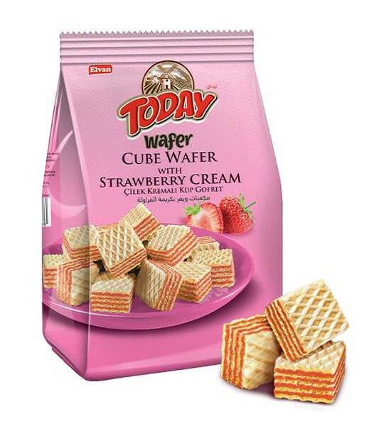 Today Cube Wafers Strawberry Cream 200 Gr 12 - 1100002825