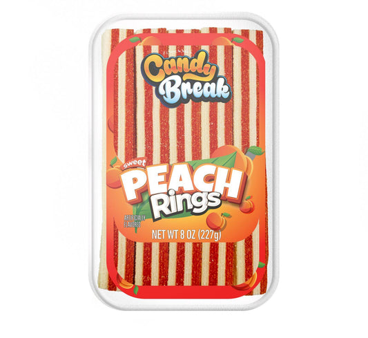 Candy Break Tub Vegan Liquorice Sour Peach Belts 227Gr (6X4) - 1100011834