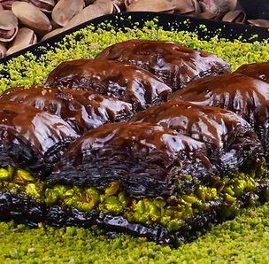 Hamido Chocolate Pistachio Baklava Tray 36 Slices