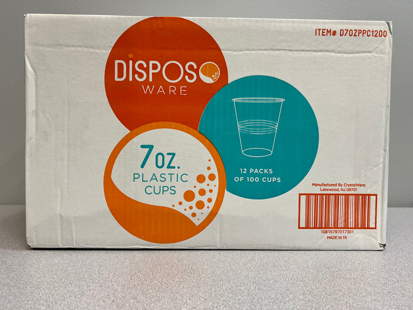 7oz Water Cup - Clear - 1,200pcs/box