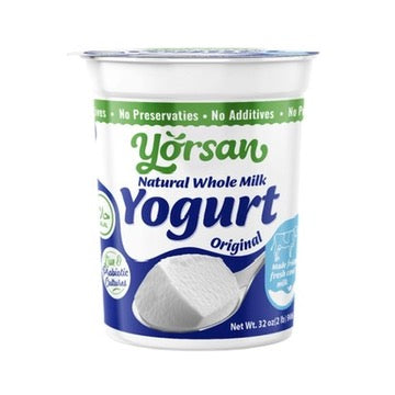 Yorsan Original Whole Milk Yogurt 2 lb x 6pack - YRSN03