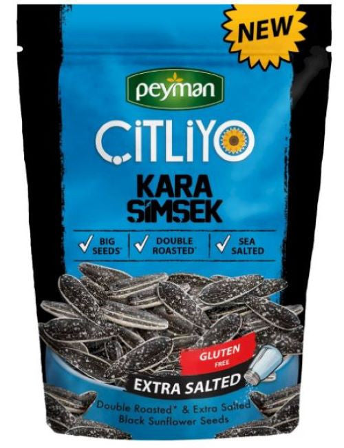 Peyman KARA SIMSEK Citliyo Black Sunflower Seeds Extra Salted 284gr X 12 - PYM184