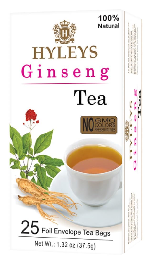 HYLEYS GREEN TEA & GINSENG 1.32oz X 25pc X 12/CS - HY65