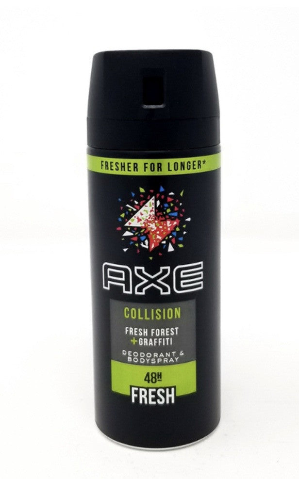 Axe Body Spray |150ml(5.3 fl.oz) x 12 | COLLISION FRESH FPREST +GRAFFITI - AX33