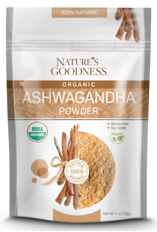 NATURE`S GOODNESS || USDA Organic Ashwagandha Powder || 4 oz || 12/CS - NG110