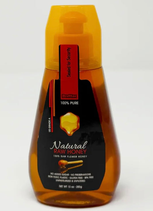 BeeMax Raw Flower Honey 14oz Squeeze Bottle, design 2 H1011