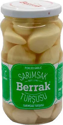 BERRAK Garlic Pickle 370 ml Glass / Sarimsak Tursusu - 1cs/12pcs