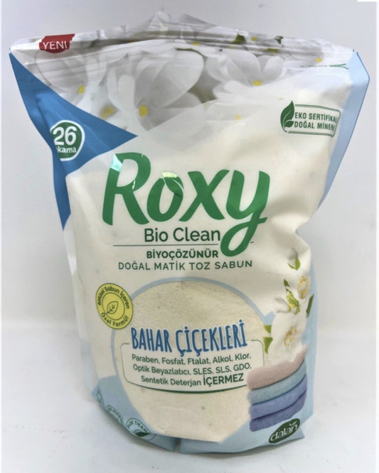 ROXY BIO-CLEAN WASHING POWDER SOAP || 800 GR. X 12 || SPRING FLOWER'S - DNRX801