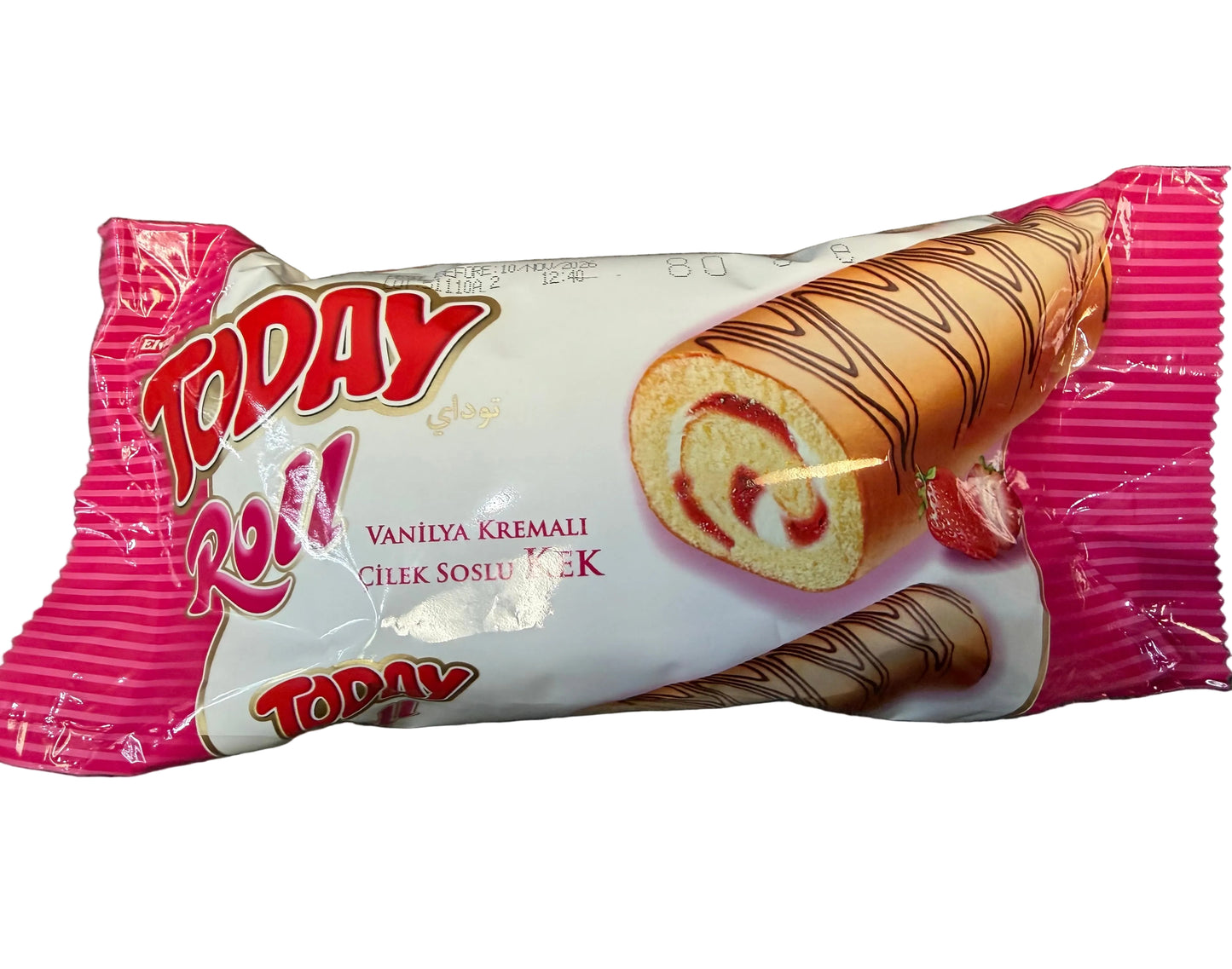 Roll Cake With strawberry Cream 80Gr (12X6) - 1100003724