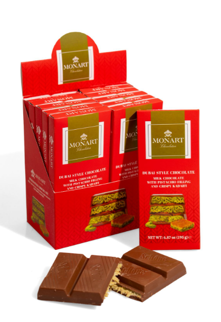 MONART DUBAI CHOCOLATE 7 OZ (195G) X 1PCS (10 UNIT) - MDC01