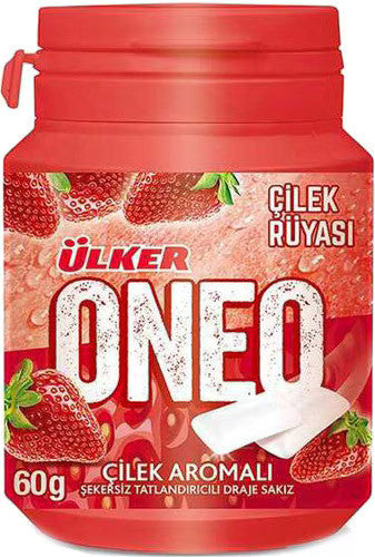 ULKER Oneo Strawberry Gum 60g 1cs/12pcs