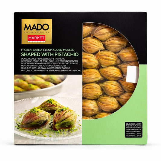 Mado Mussel Shape Pistachio Baklava 1.250kg X 5