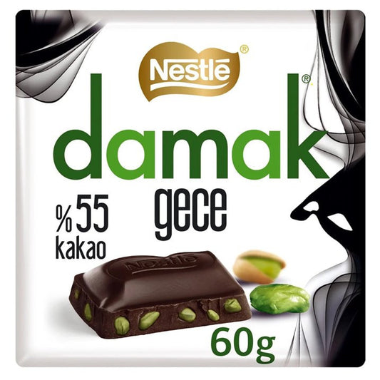 Nestle Damak Gece Dark Chocolate with Pistachio 60g  1c/6pcs