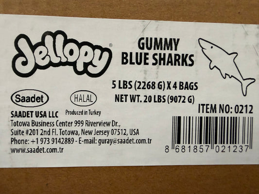 YAY FUN Bulk Gummy Blue Shark 5lbs. X 4Pcs DBG-004