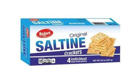 BICKIES SALTINE CRACKERS - SALTED 12pcs x 8 oz - YA947