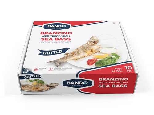 Bando Branzino/Mediterranean Sea Bass, Bulk, Gutted, 10pcs, 5-6 - 500204