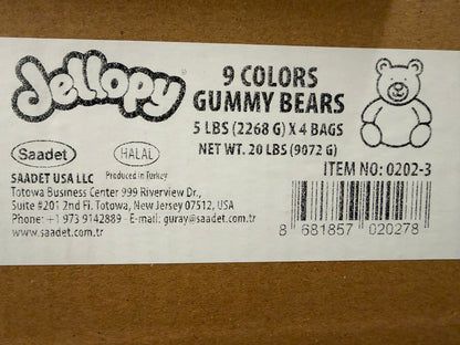 YAY FUN Bulk Gummy Bears 5lbs. X 4Pcs DBG001