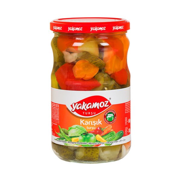 Yakamoz, Pickles, Mixed Vegetable, Glass Jar, 720ml x 12 - 5230