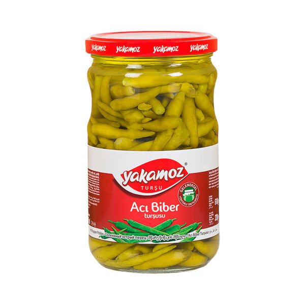 Yakamoz, Pickles, Hot Pepper, Glass Jar, 720ml x 12 - 5247