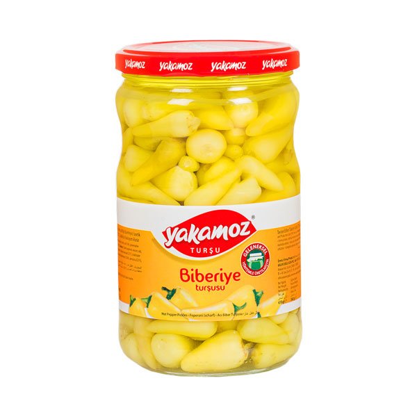 Yakamoz, Pickles, Yellow Baby Pepper (Biberiye), Hot, Glass Jar, 720ml x 12 - 5254