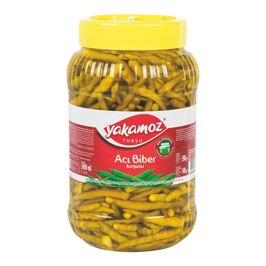 Yakamoz, Pickles, Guindilla Peppers (Aci Biber Tursusu), Hot, Pet Jar, 3lt x 6 - 5384