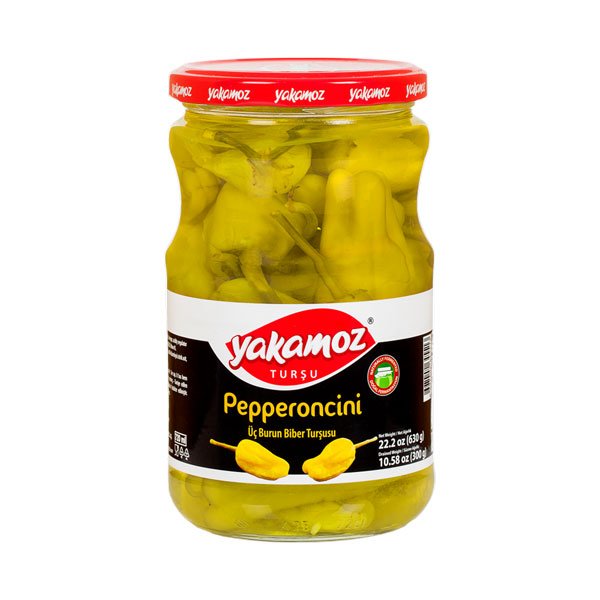 Yakamoz, Pickles, Pepperoncini Peppers (Uc Burun), Glass Jar, 720ml x 12 - 5513